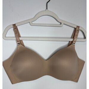 Warners Bra Womens Wirefree Wireless Smoothing Size 40C Brown Tan Nude Lingerie
